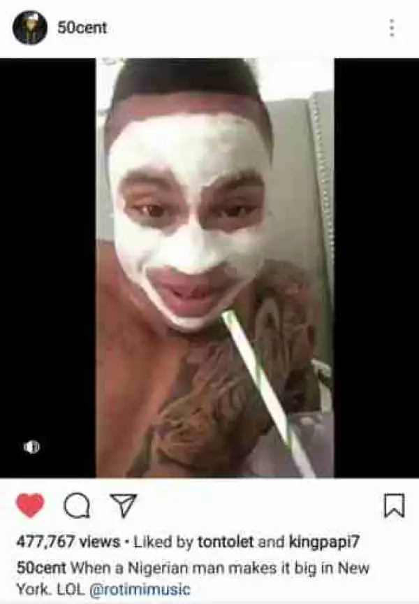 Hilarious! 50cent Shades Nigerian Men In New IG Post